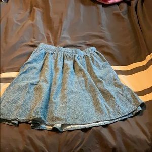 Girls blue/grey mid thigh skirt